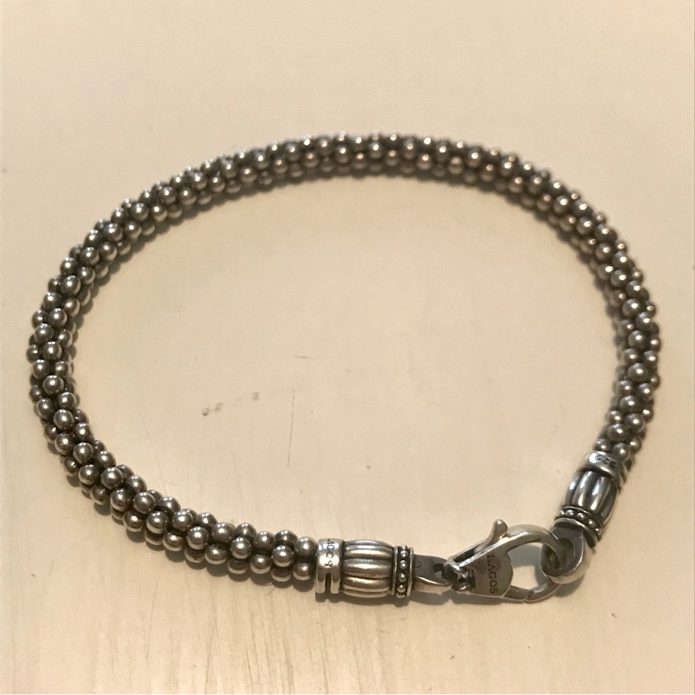 Lagos caviar rope silver bracelet